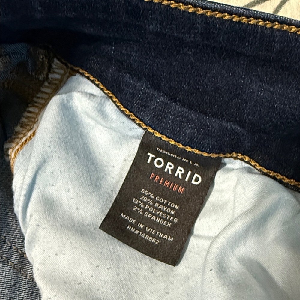 Torrid High‎ Rise Dark Blue Jeans - Picture 6 of 8